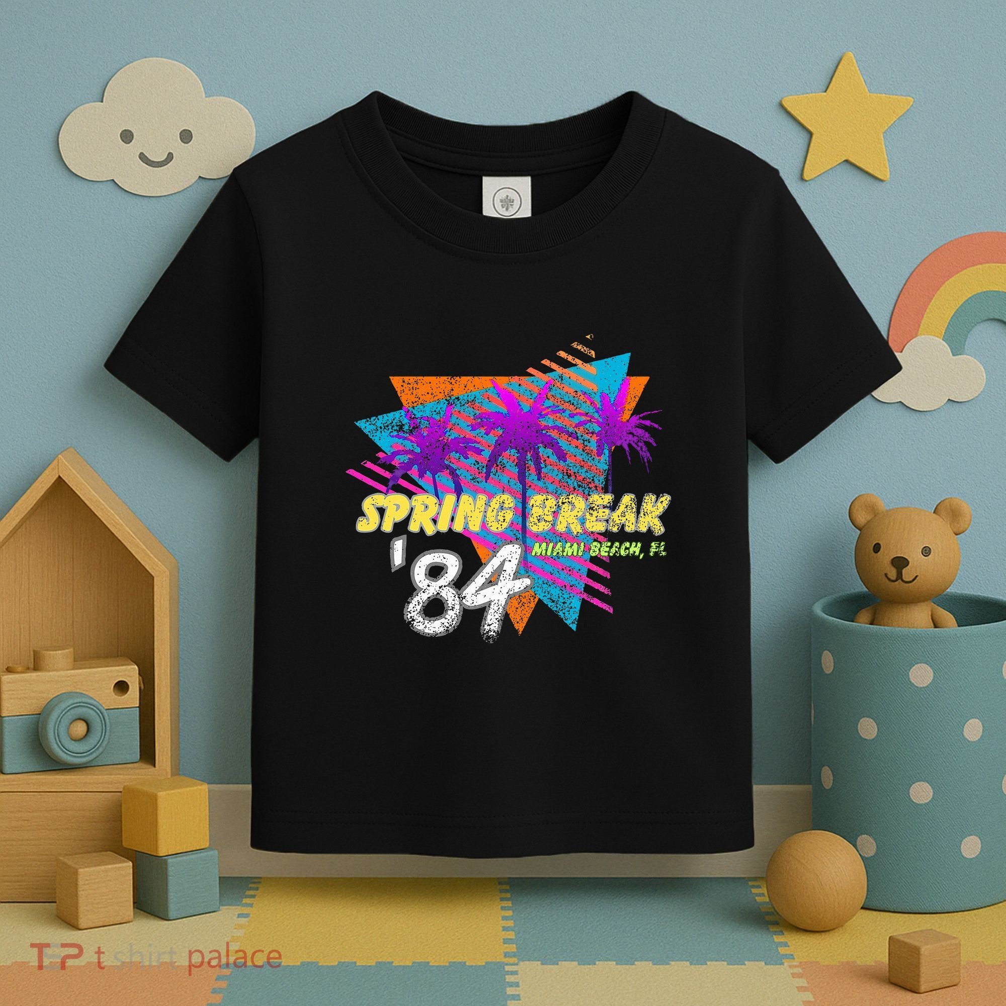 Spring Break 84 Miami Beach 80s Party Wear Toddler T-Shirt