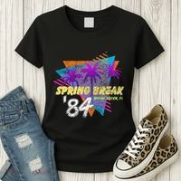 Spring Break 84 Miami Beach 80s Party Wear Women's T-Shirt thumb 3