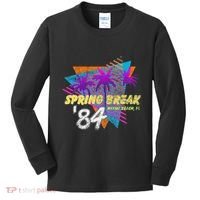 Spring Break 84 Miami Beach 80s Party Wear Kids Long Sleeve Shirt thumb 0