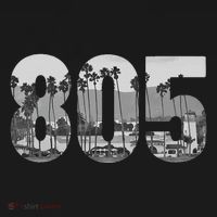Santa Barbara 805 Area Code Vintage Palm Trees California T-Shirt thumb 7