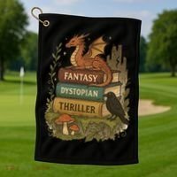 Subtle Book Anti-Trump Book Fantasy Dystopian Thriller Golf Towel thumb 1