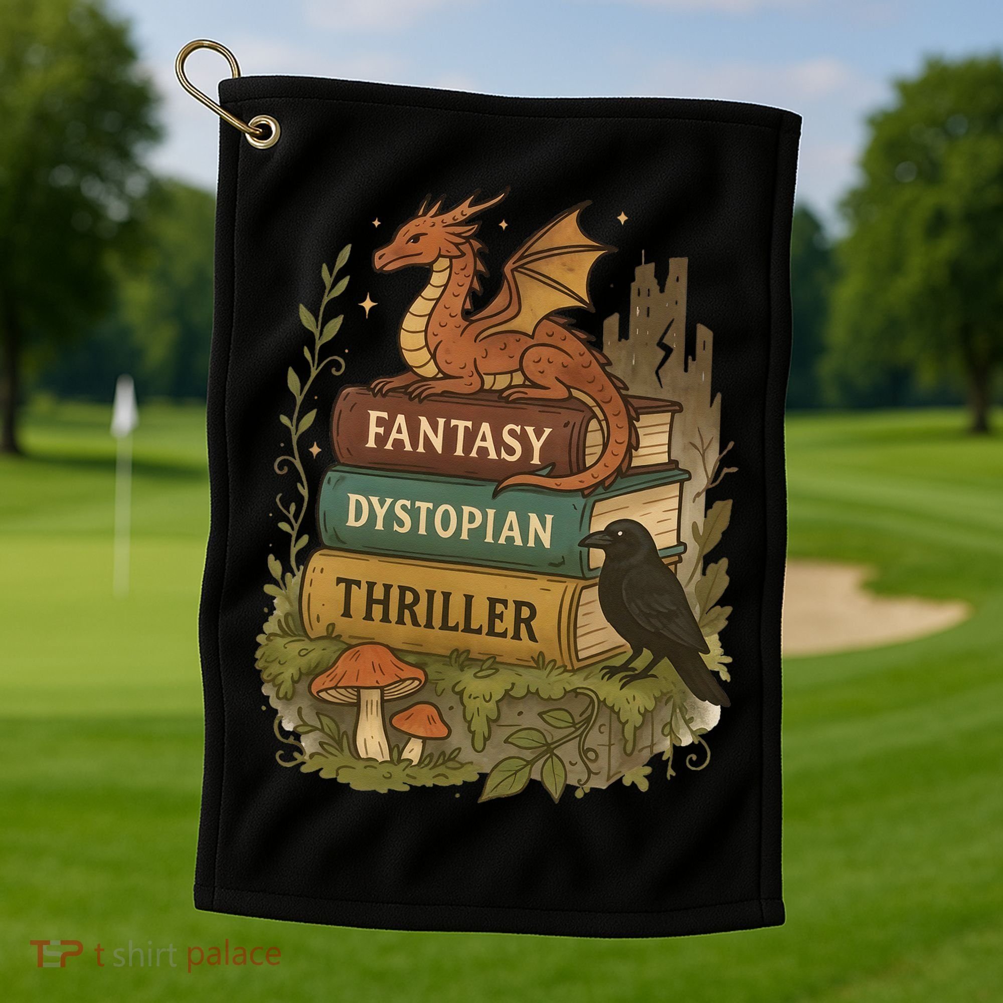 Subtle Book Anti-Trump Book Fantasy Dystopian Thriller Golf Towel