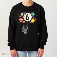 Sixth Birthday Astronaut 6th Birthday Space Moon Women's Sweatshirt thumb 0