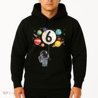 Sixth Birthday Astronaut 6th Birthday Space Moon Hoodie thumb 2
