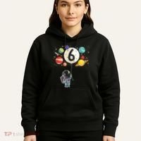 Sixth Birthday Astronaut 6th Birthday Space Moon Hoodie thumb 5