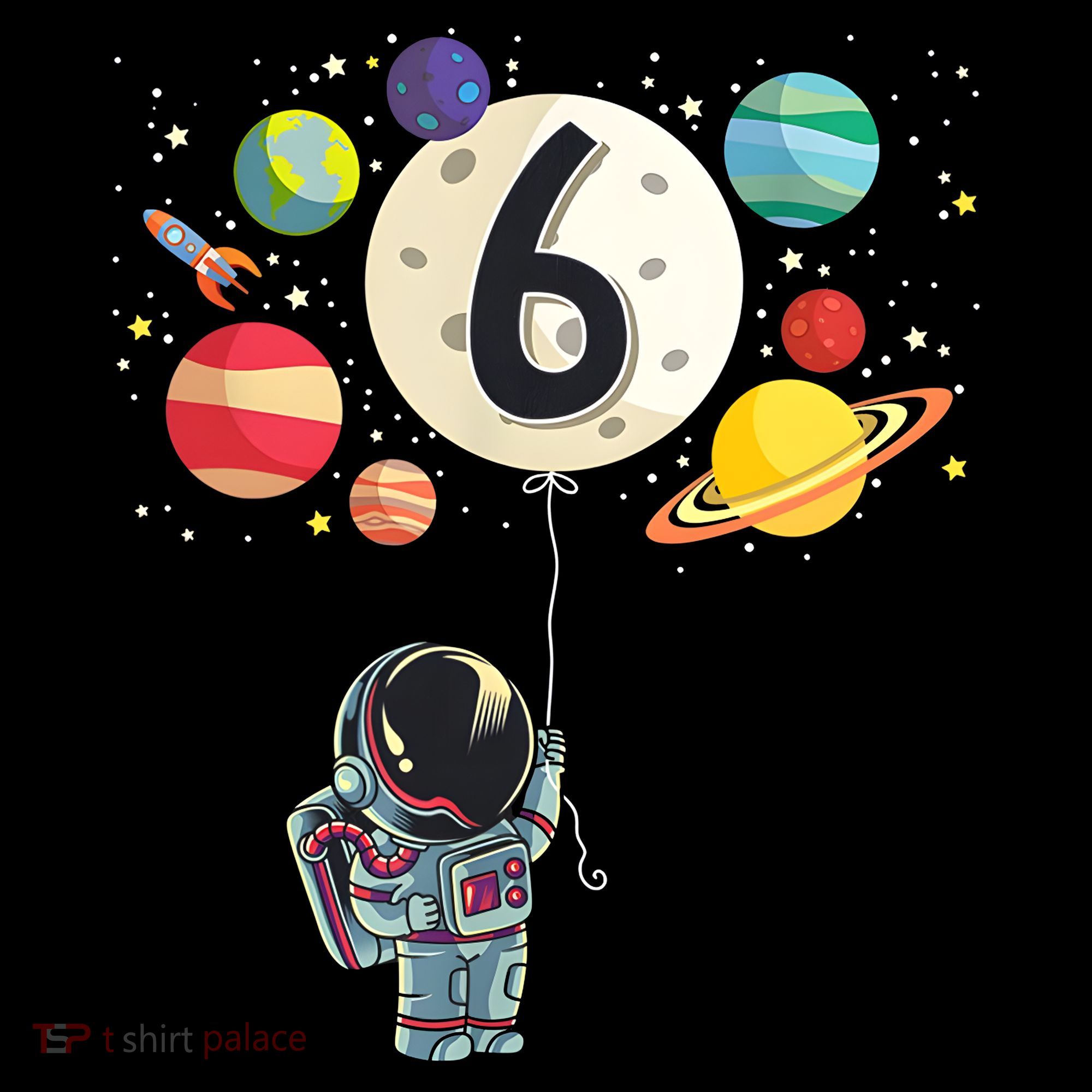 Sixth Birthday Astronaut 6th Birthday Space Moon Hoodie
