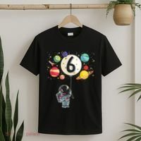 Sixth Birthday Astronaut 6th Birthday Space Moon T-Shirt thumb 2
