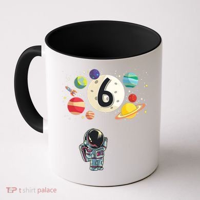 Sixth Birthday Astronaut 6th Birthday Space Moon Coffee Mug