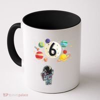 Sixth Birthday Astronaut 6th Birthday Space Moon Coffee Mug thumb 0
