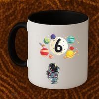 Sixth Birthday Astronaut 6th Birthday Space Moon Coffee Mug thumb 2