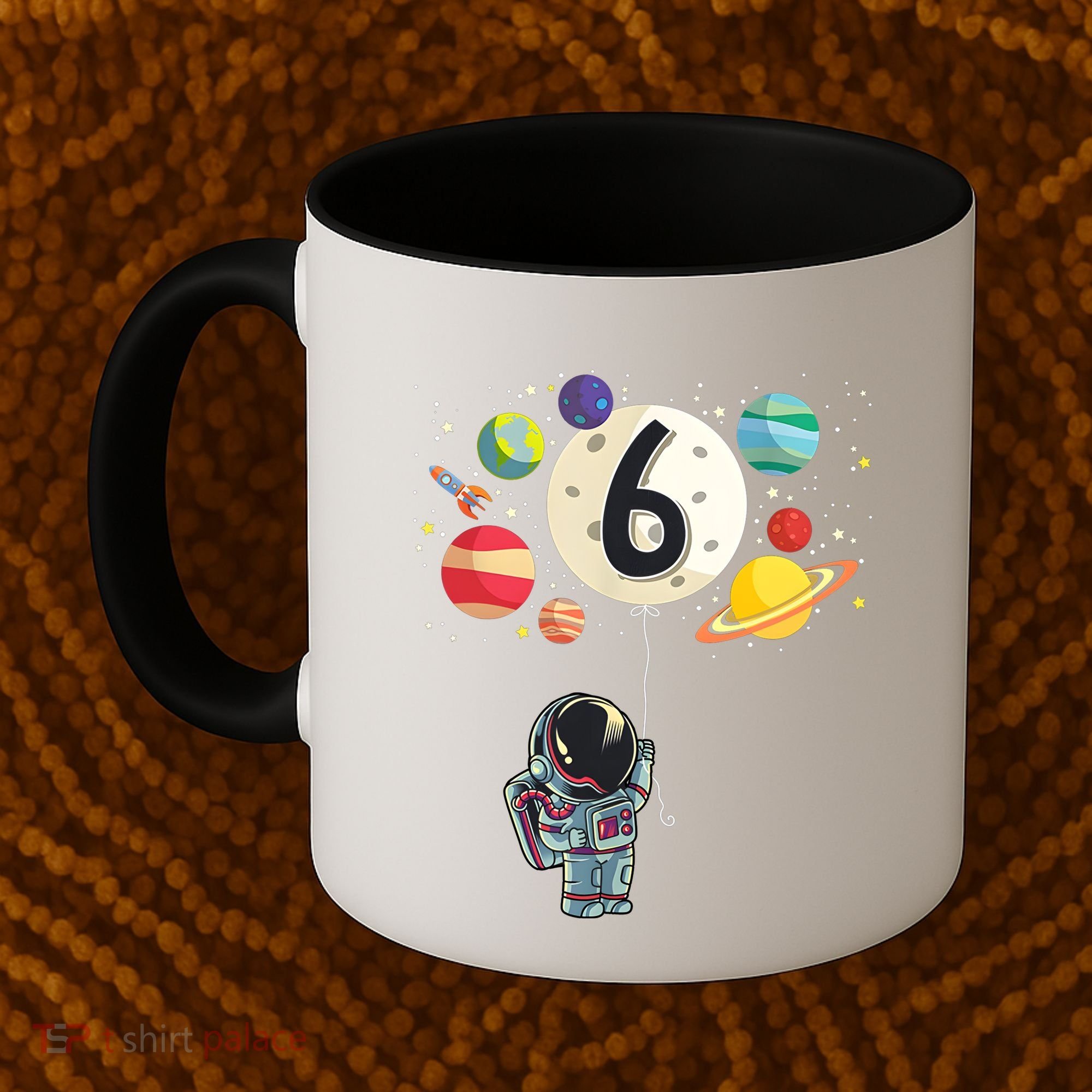 Sixth Birthday Astronaut 6th Birthday Space Moon Coffee Mug