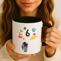 Sixth Birthday Astronaut 6th Birthday Space Moon Coffee Mug thumb 3