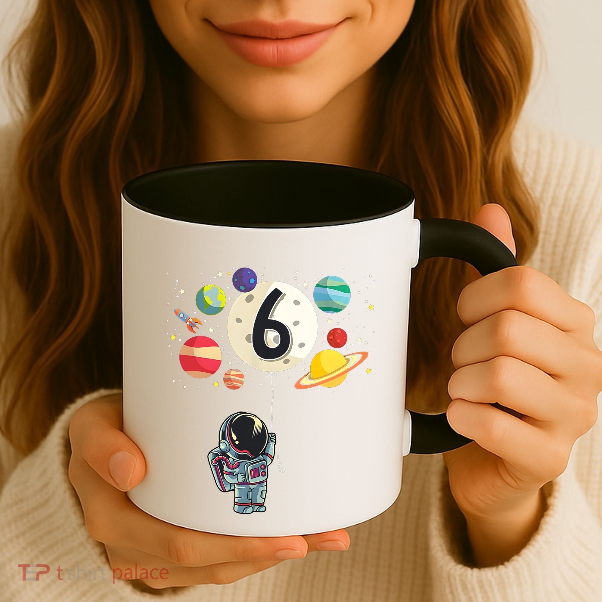 Sixth Birthday Astronaut 6th Birthday Space Moon Coffee Mug