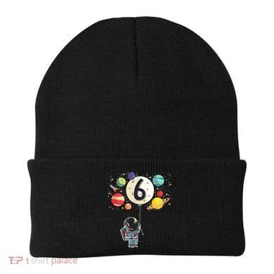 Sixth Birthday Astronaut 6th Birthday Space Moon Beanie