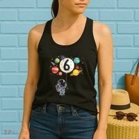 Sixth Birthday Astronaut 6th Birthday Space Moon Women's Tank Top thumb 2