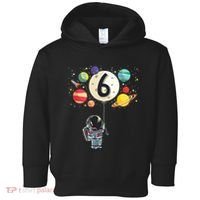 Sixth Birthday Astronaut 6th Birthday Space Moon Toddler Hoodie thumb 0