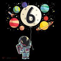 Sixth Birthday Astronaut 6th Birthday Space Moon Toddler Hoodie thumb 2