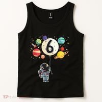 Sixth Birthday Astronaut 6th Birthday Space Moon Tank Top thumb 2