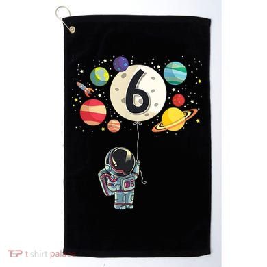 Sixth Birthday Astronaut 6th Birthday Space Moon Golf Towel