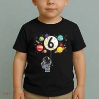 Sixth Birthday Astronaut 6th Birthday Space Moon Toddler T-Shirt thumb 2