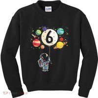 Sixth Birthday Astronaut 6th Birthday Space Moon Kids Sweatshirt thumb 0
