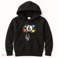 Sixth Birthday Astronaut 6th Birthday Space Moon Kids Hoodie thumb 0