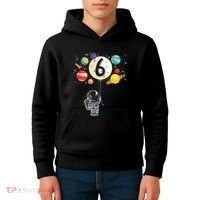 Sixth Birthday Astronaut 6th Birthday Space Moon Kids Hoodie thumb 4
