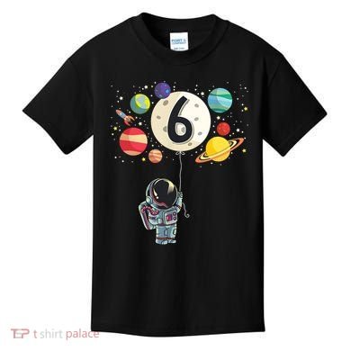 Sixth Birthday Astronaut 6th Birthday Space Moon Kids T-Shirt