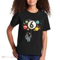 Sixth Birthday Astronaut 6th Birthday Space Moon Kids T-Shirt thumb 2