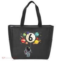 Sixth Birthday Astronaut 6th Birthday Space Moon Tote Bag thumb 0