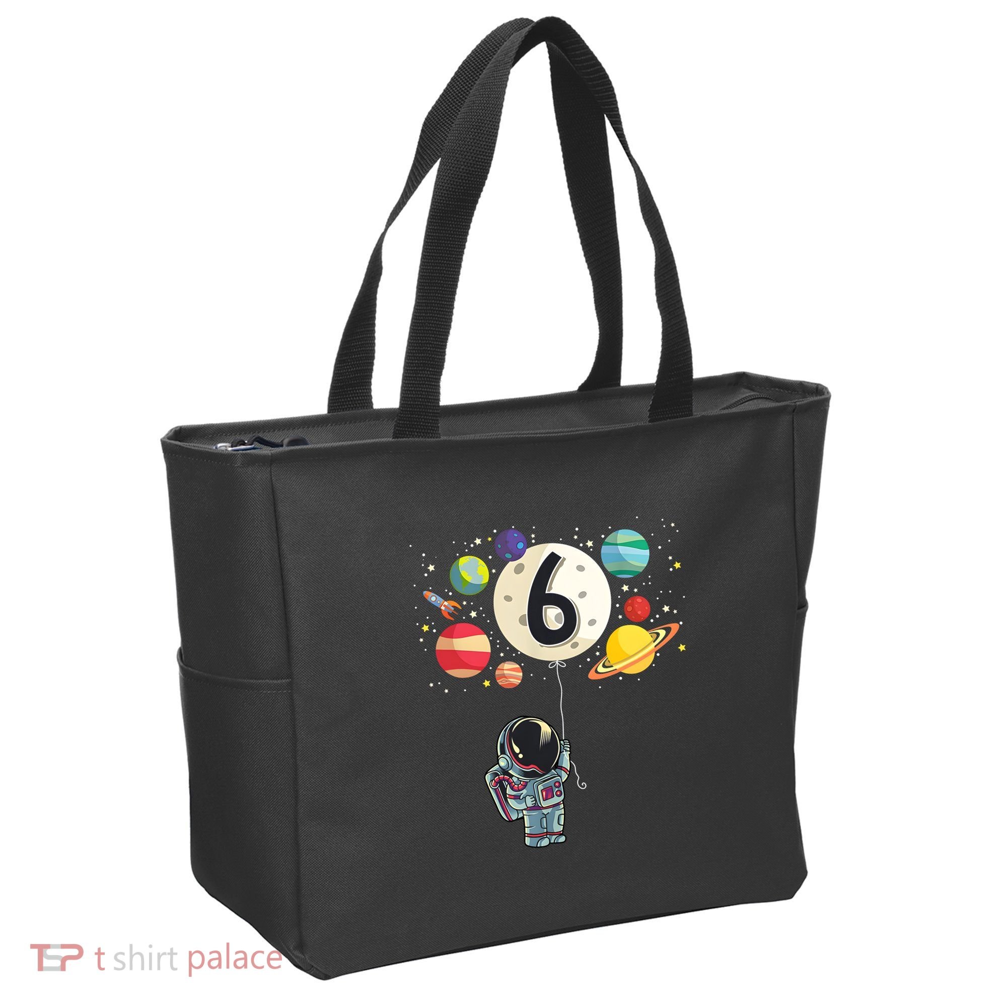 Sixth Birthday Astronaut 6th Birthday Space Moon Tote Bag