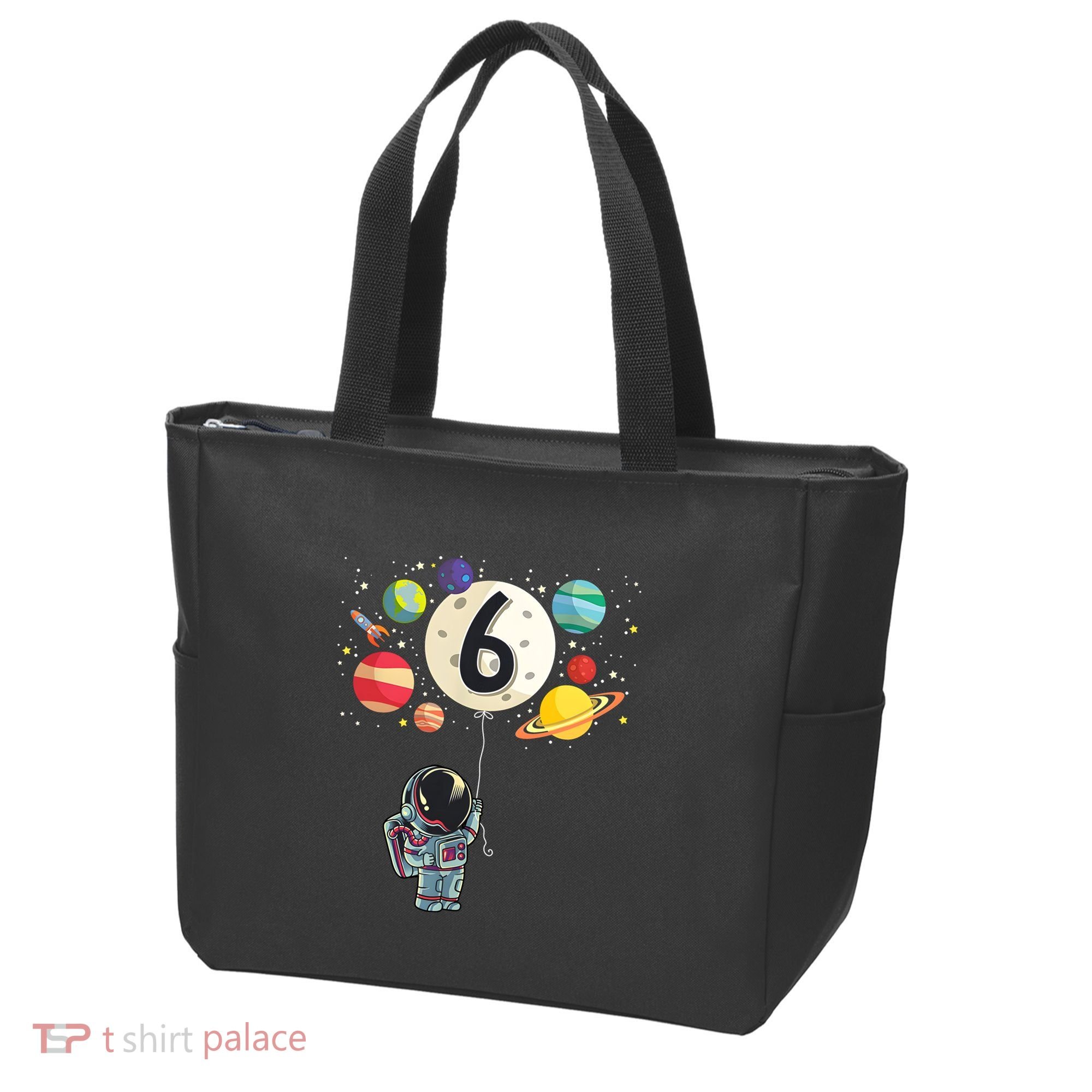 Sixth Birthday Astronaut 6th Birthday Space Moon Tote Bag