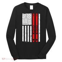 Ski Boarding American Flag Sport Hobby Long Sleeve Shirt thumb 0
