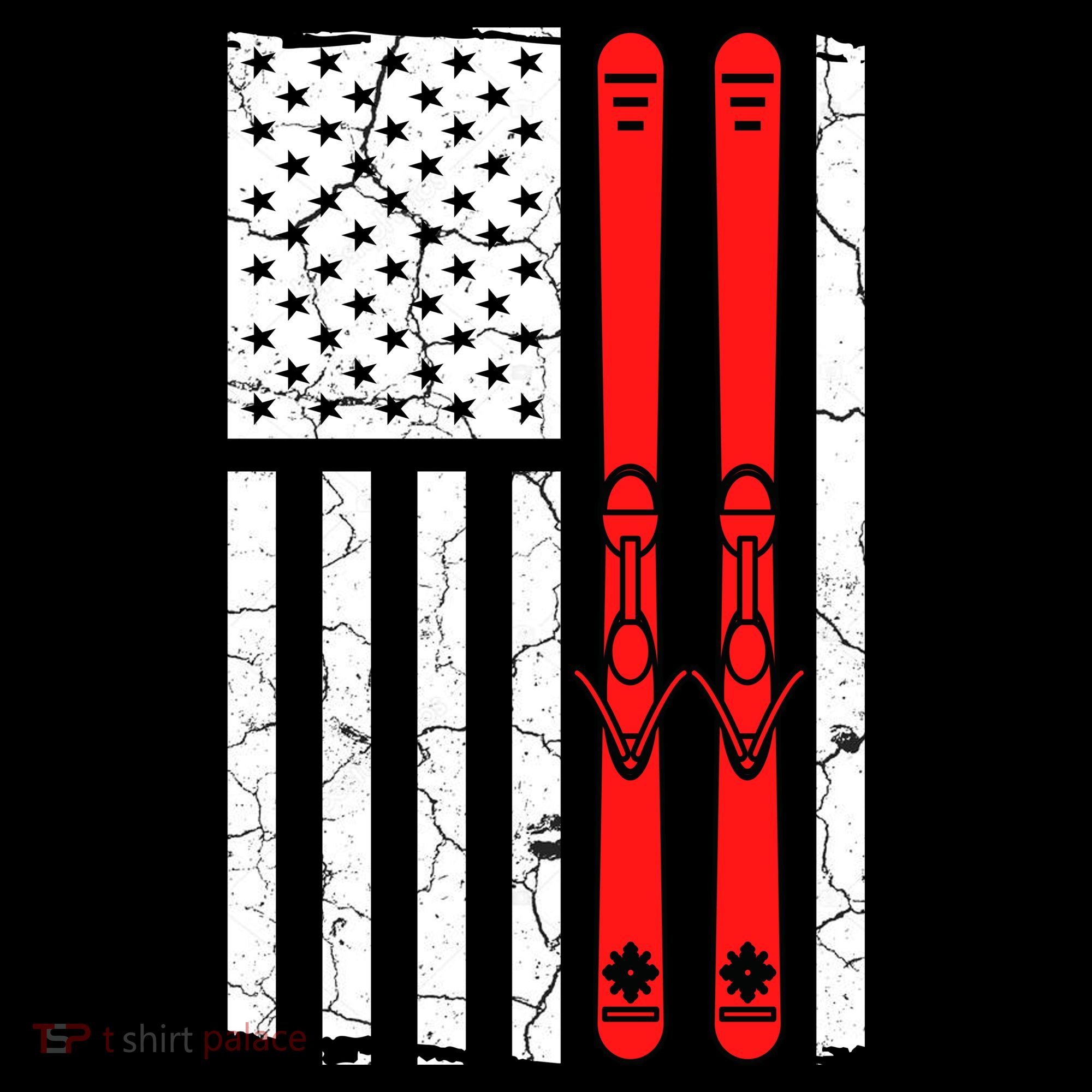 Ski Boarding American Flag Sport Hobby Women's Hoodie