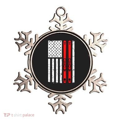 Ski Boarding American Flag Sport Hobby Ornament