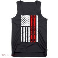 Ski Boarding American Flag Sport Hobby Tank Top thumb 0