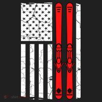 Ski Boarding American Flag Sport Hobby Golf Towel thumb 3