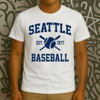 Seattle Baseball Athletic Vintage Sports Team Fan T-Shirt thumb 3