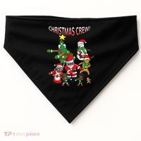 Santa Black African American Christmas Crew Flossing Floss TShirt USA-Made Doggie Bandana thumb 0