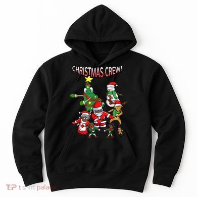 Santa Black African American Christmas Crew Flossing Floss TShirt Hoodie