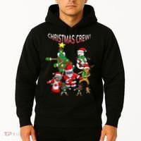 Santa Black African American Christmas Crew Flossing Floss TShirt Hoodie thumb 2