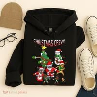 Santa Black African American Christmas Crew Flossing Floss TShirt Hoodie thumb 4