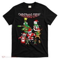Santa Black African American Christmas Crew Flossing Floss TShirt T-Shirt thumb 0