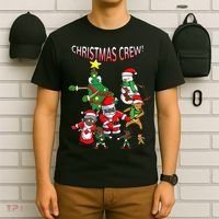 Santa Black African American Christmas Crew Flossing Floss TShirt T-Shirt thumb 6