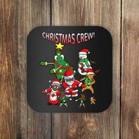 Santa Black African American Christmas Crew Flossing Floss TShirt Coaster thumb 0