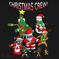 Santa Black African American Christmas Crew Flossing Floss TShirt Women's Hoodie thumb 2