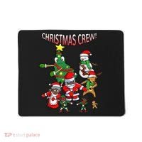 Santa Black African American Christmas Crew Flossing Floss TShirt Mousepad thumb 0