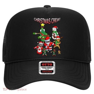 Santa Black African American Christmas Crew Flossing Floss TShirt Hat