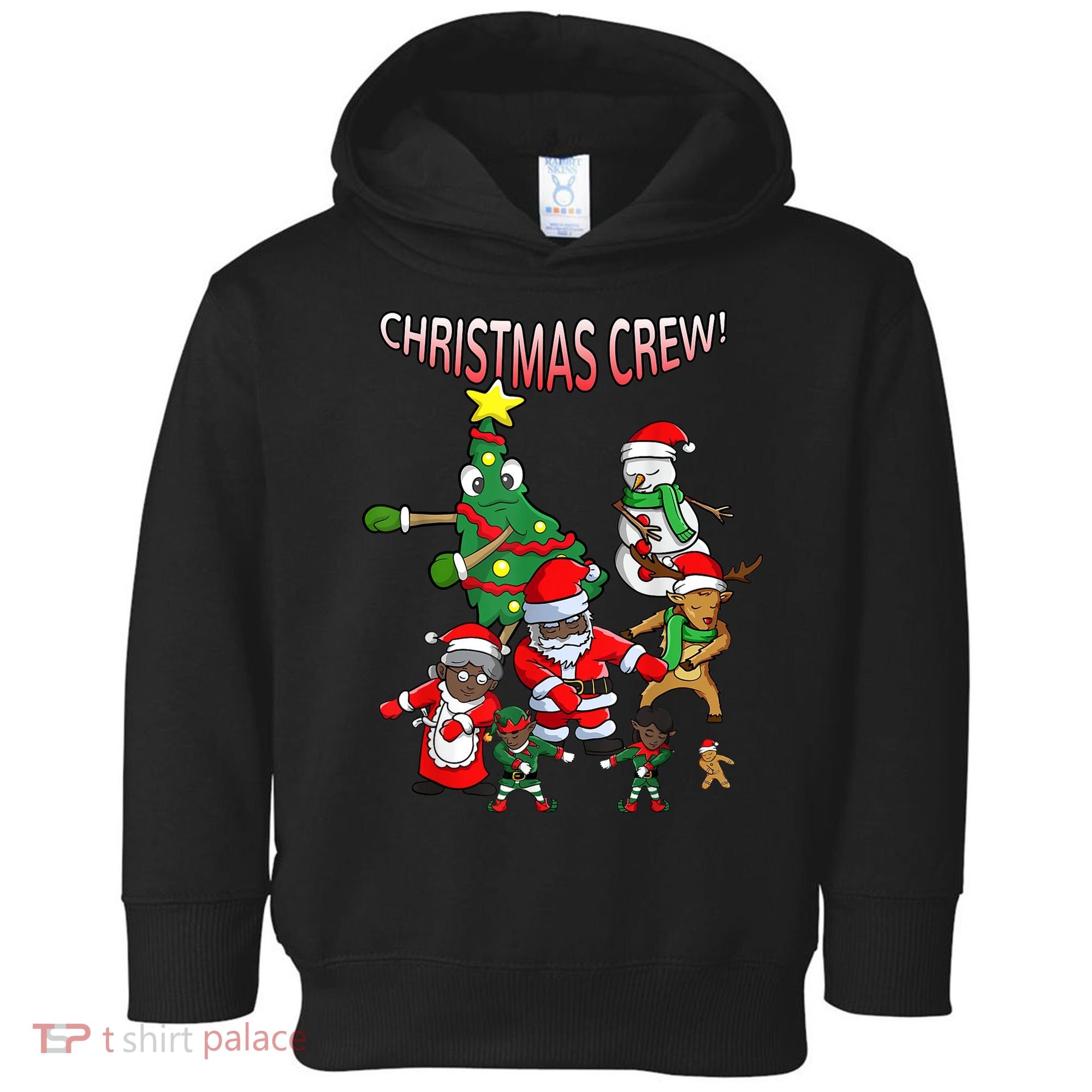 Santa Black African American Christmas Crew Flossing Floss TShirt Toddler Hoodie