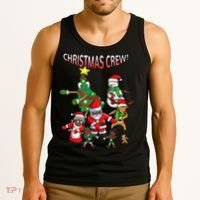 Santa Black African American Christmas Crew Flossing Floss TShirt Tank Top thumb 3